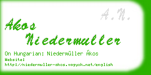 akos niedermuller business card