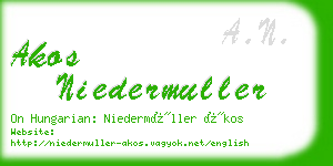 akos niedermuller business card